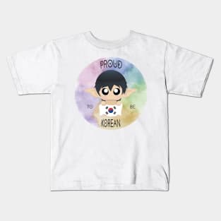 Proud to be Korean (Sleepy Forest Creatures) Kids T-Shirt